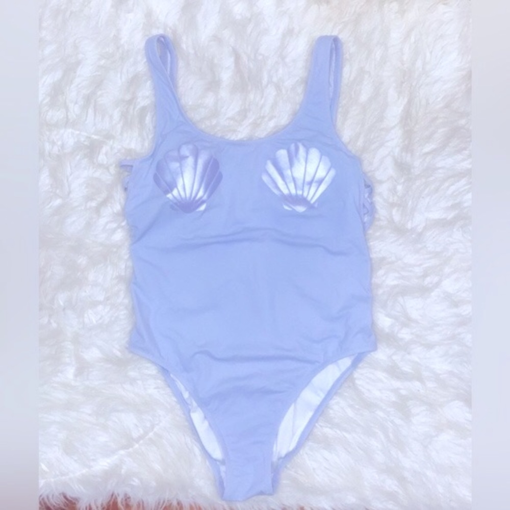 PINK Victoria's Secret Mermaid Sea Shell High Cut Bathing Suit Size: M - Picture 5 of 5